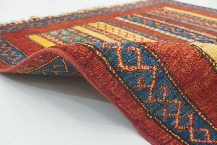 3x4 Red Turkish Style Hand knotted Rug - Yildiz Rugs