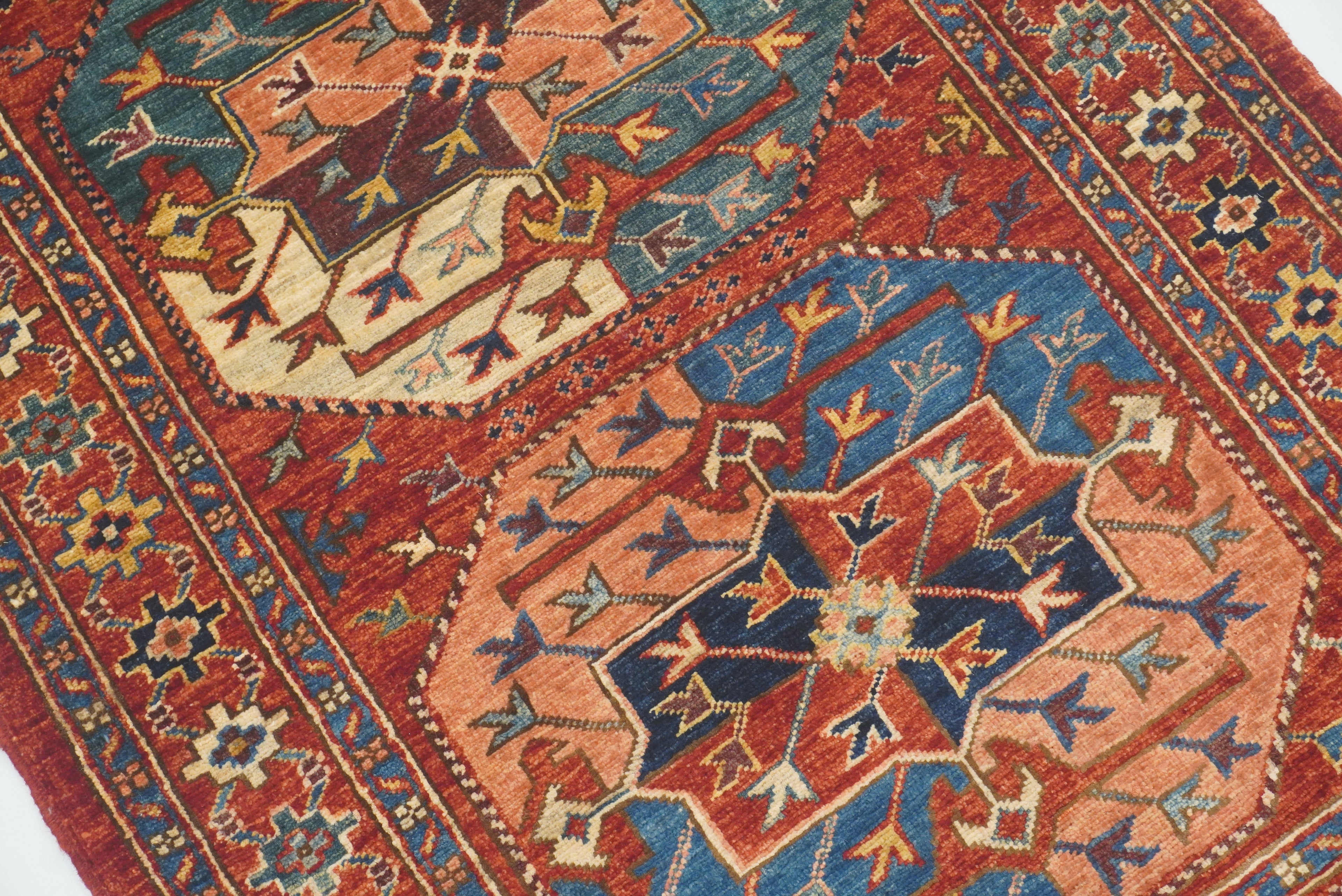 3x4 Red Ersari Hand Knotted Afghan Oriental Rug - Yildiz Rugs