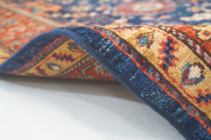 6x9 Bidjar Navy Blue Oriental Afghan Hand knotted Wool Rug