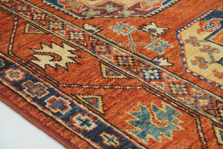 3x4 Red Ersari Hand Knotted Afghan Wool Oriental Rug - Yildiz Rugs
