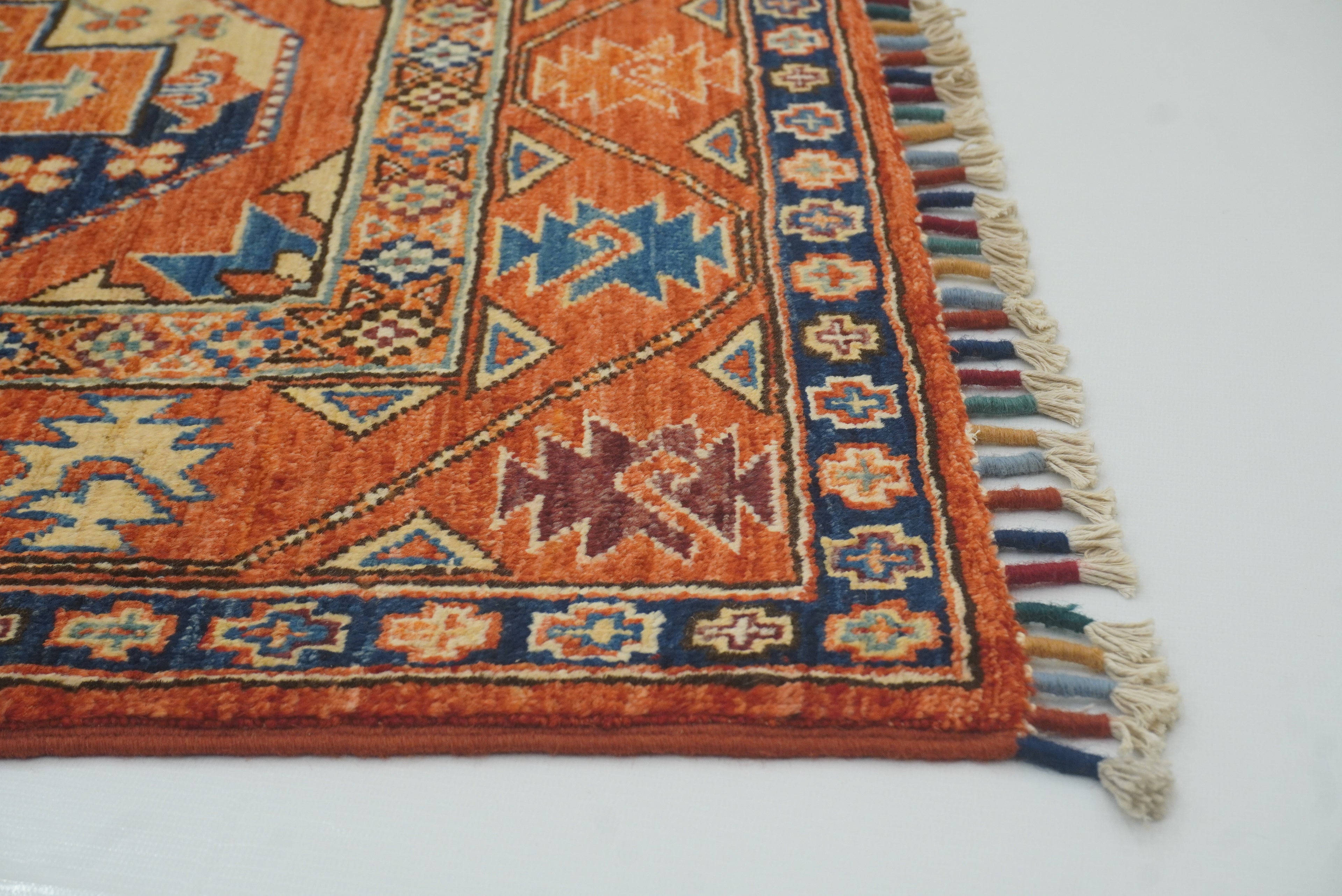 3x4 Red Ersari Hand Knotted Afghan Wool Oriental Rug - Yildiz Rugs