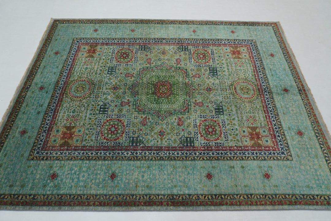 5x7 Gray Gray Mamluk Hand knotted Turkish Rug