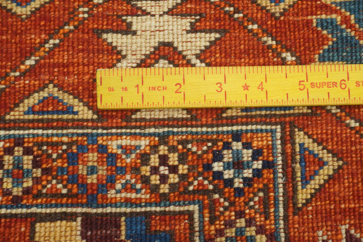 3x4 Red Ersari Hand Knotted Afghan Wool Oriental Rug - Yildiz Rugs