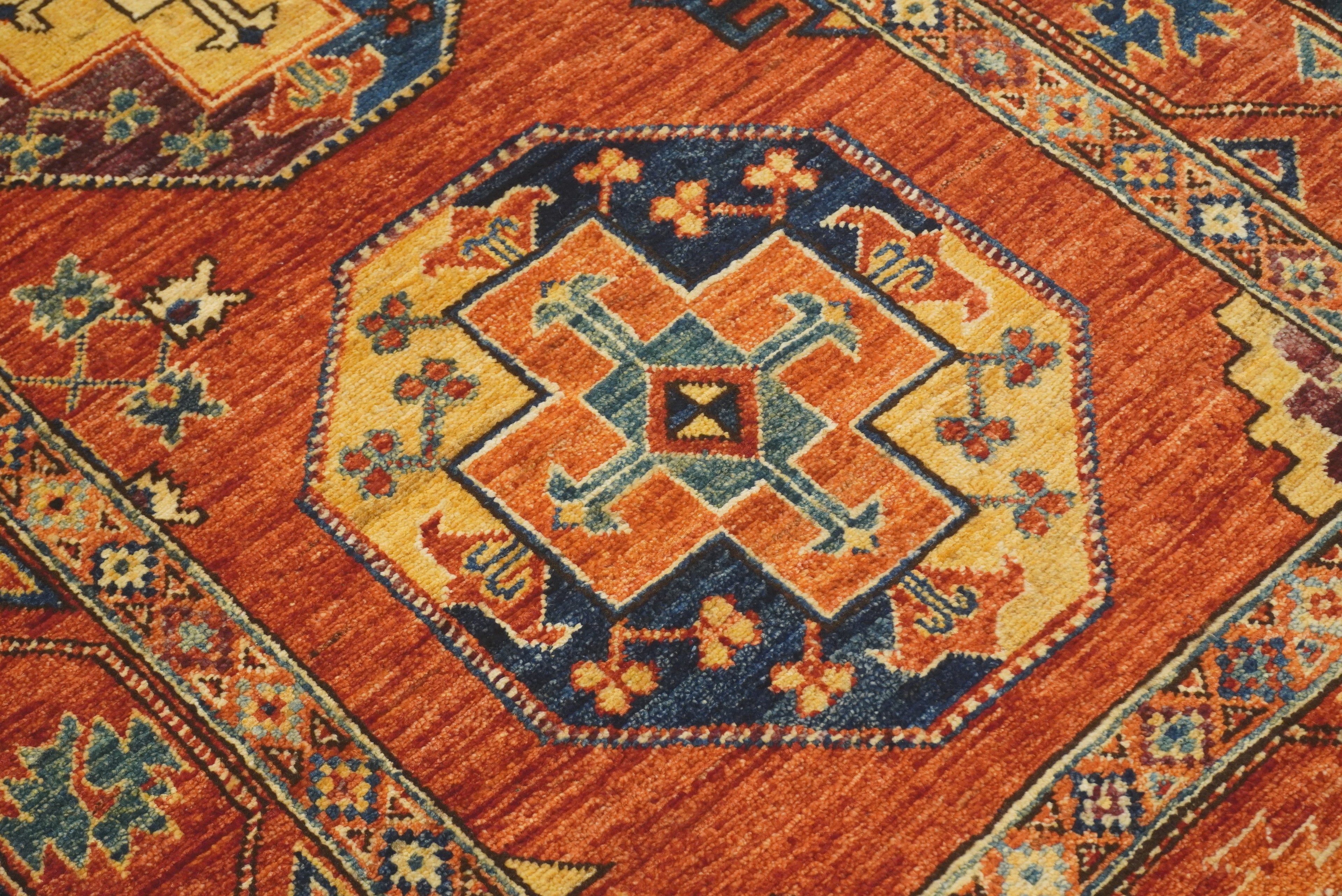 2'8"x4'5" Red Ersari Hand Knotted Afghan Oriental Rug - Yildiz Rugs