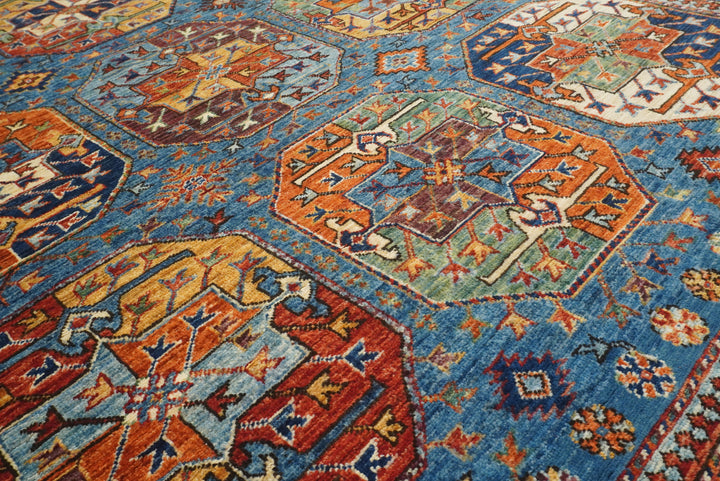 5'6"x8'2" Blue Ersari Afghan Hand-Knotted Oriental Rug - Yildiz Rugs