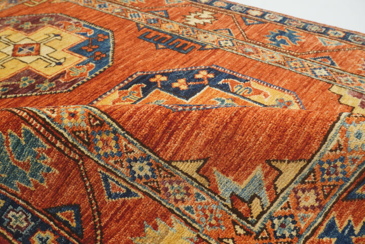 2'8"x4'5" Red Ersari Hand Knotted Afghan Oriental Rug - Yildiz Rugs