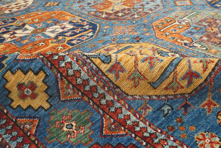 5'6"x8'2" Blue Ersari Afghan Hand-Knotted Oriental Rug - Yildiz Rugs