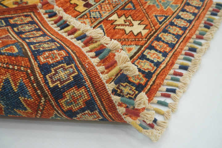 2'8"x4'5" Red Ersari Hand Knotted Afghan Oriental Rug - Yildiz Rugs