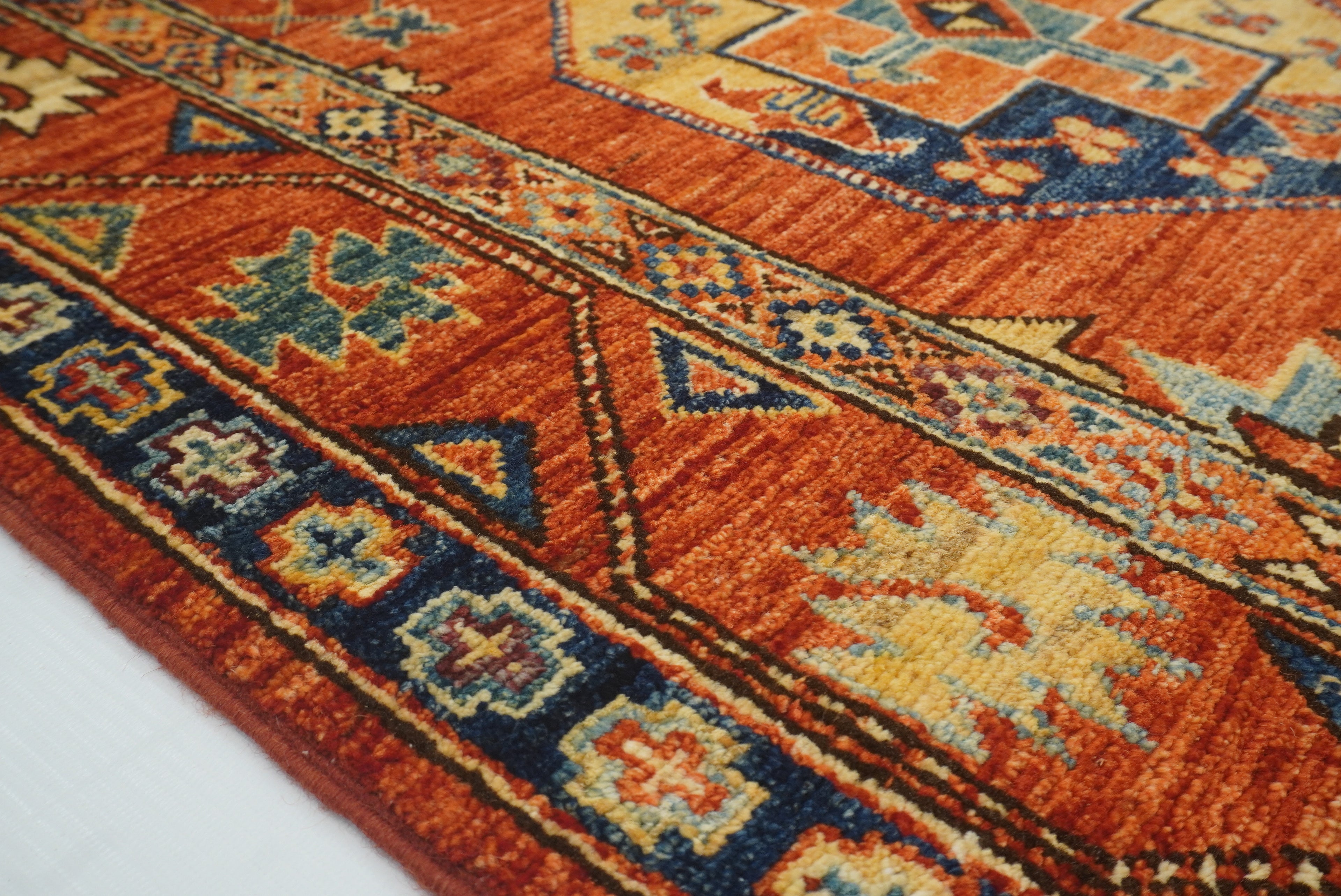 2'8"x4'5" Red Ersari Hand Knotted Afghan Oriental Rug - Yildiz Rugs