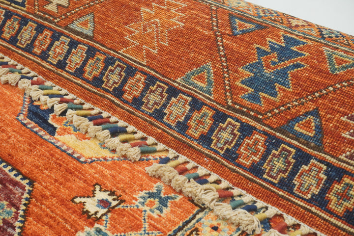 2'8"x4'5" Red Ersari Hand Knotted Afghan Oriental Rug - Yildiz Rugs