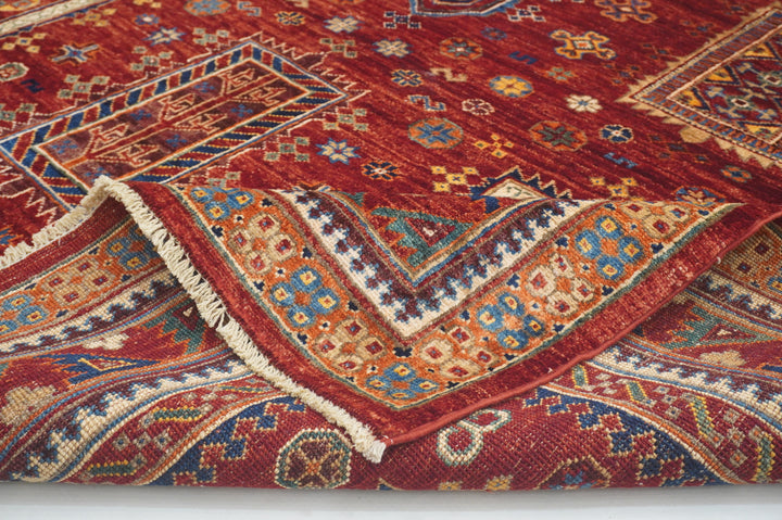 6x9 Red Afghan Baluch Hand knotted Oriental Rug - Yildiz Rugs