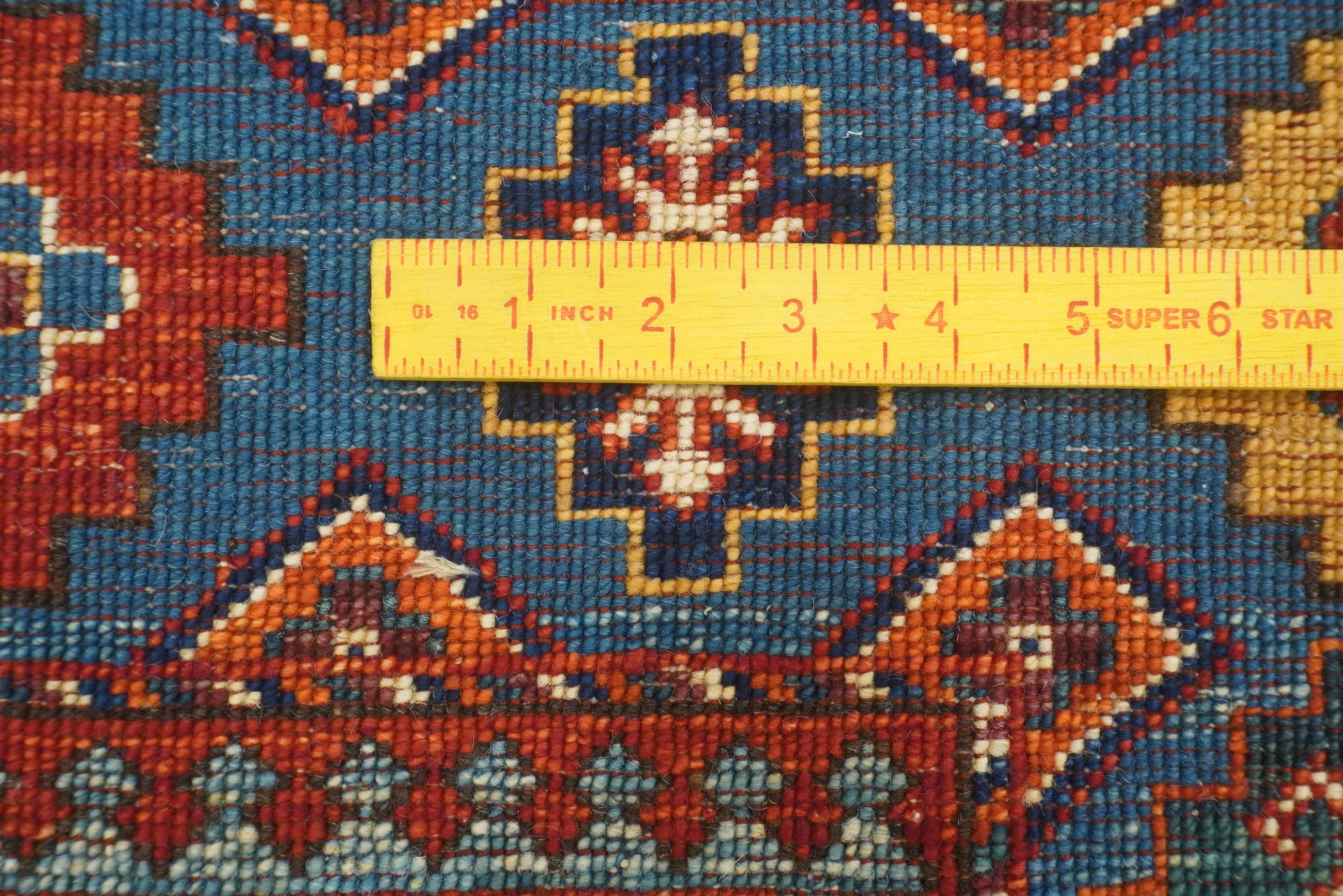 5'6"x8'2" Blue Ersari Afghan Hand-Knotted Oriental Rug - Yildiz Rugs