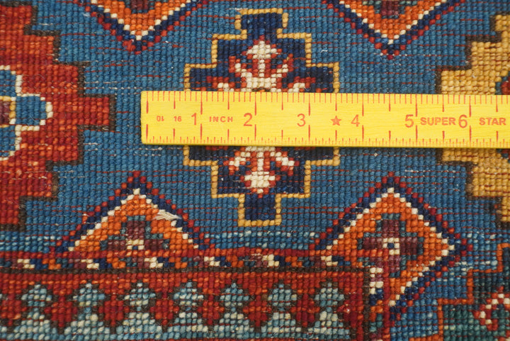 5'6"x8'2" Blue Ersari Afghan Hand-Knotted Oriental Rug - Yildiz Rugs