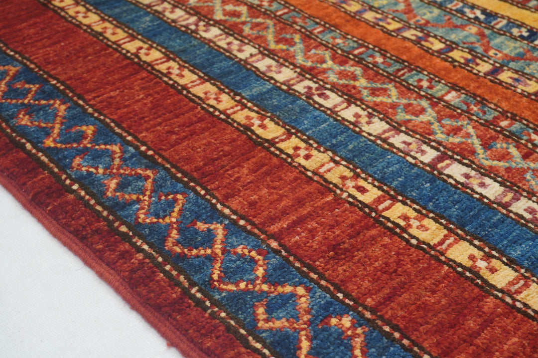 3x5 Red Turkish Shawl Hand Knotted Oriental Rug