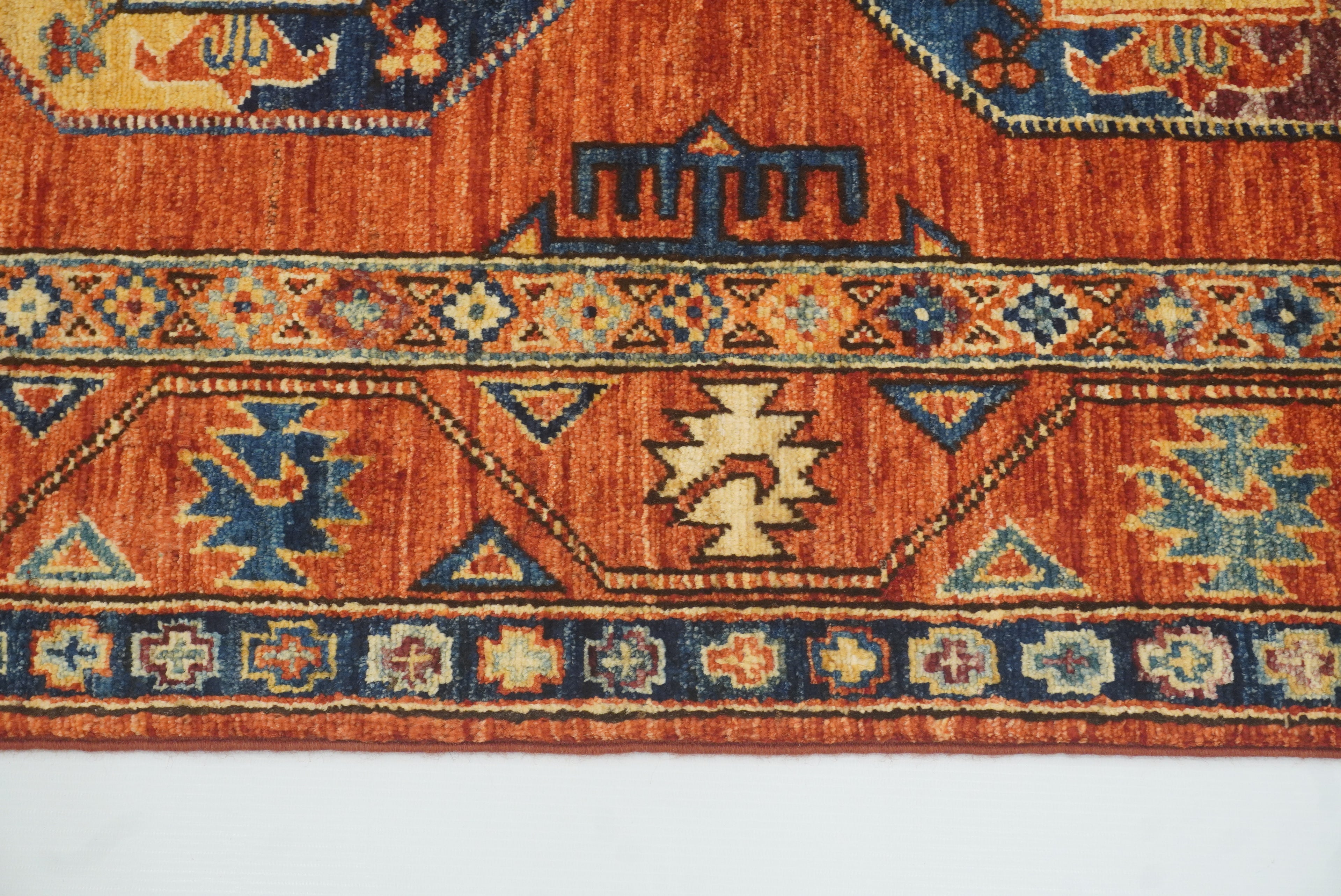 2'8"x4'5" Red Ersari Hand Knotted Afghan Oriental Rug - Yildiz Rugs
