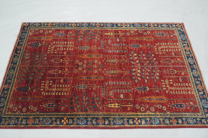 3x5 Red Tree Bakhshaish Afghan Hand Knotted Rug