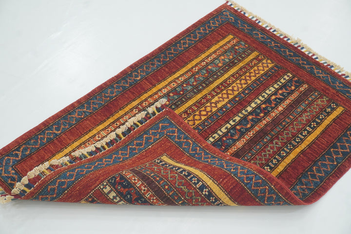 3x4 Red Turkish Style Hand knotted Rug - Yildiz Rugs