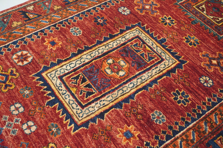 10 Ft Red Baluch Afghan hand knotted Oriental Runner Rug - Yildiz Rugs