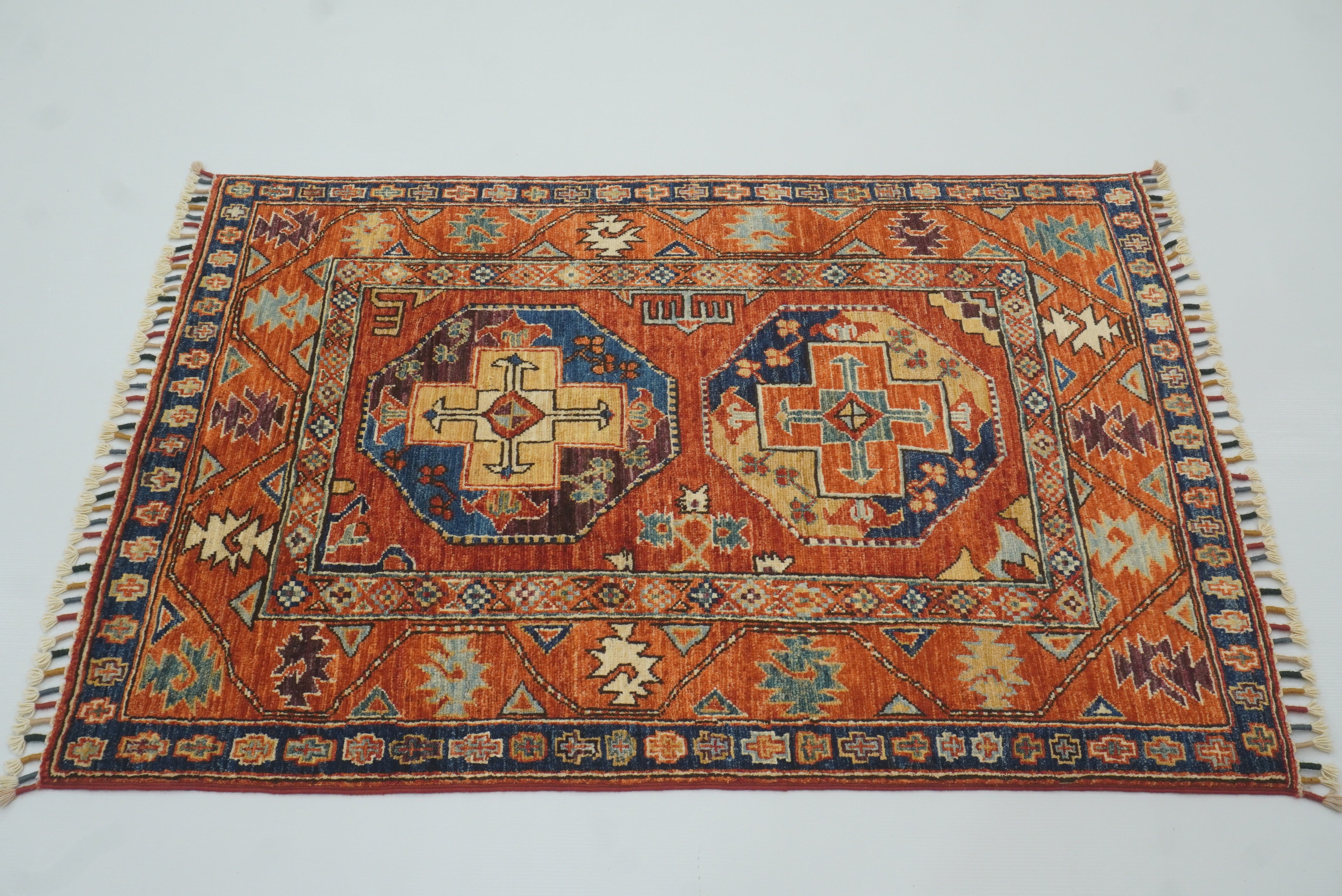 3x4 Red Ersari Hand Knotted Afghan Oriental Rug - Yildiz Rugs