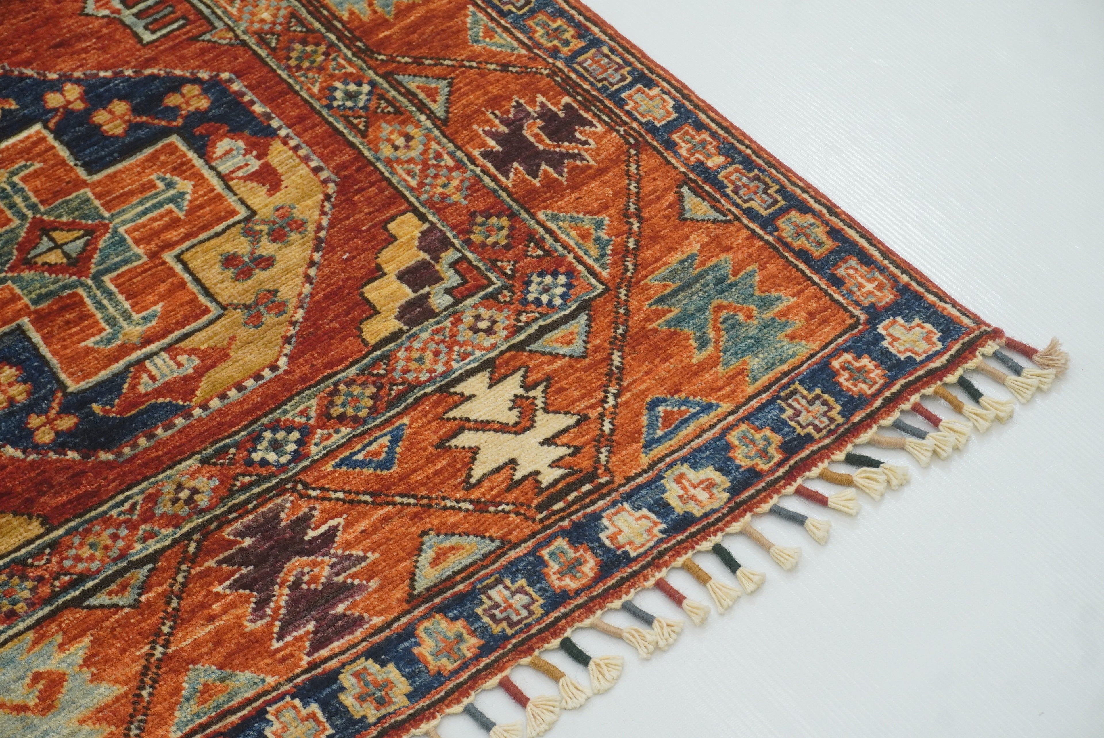 3x4 Red Ersari Hand Knotted Afghan Oriental Rug - Yildiz Rugs