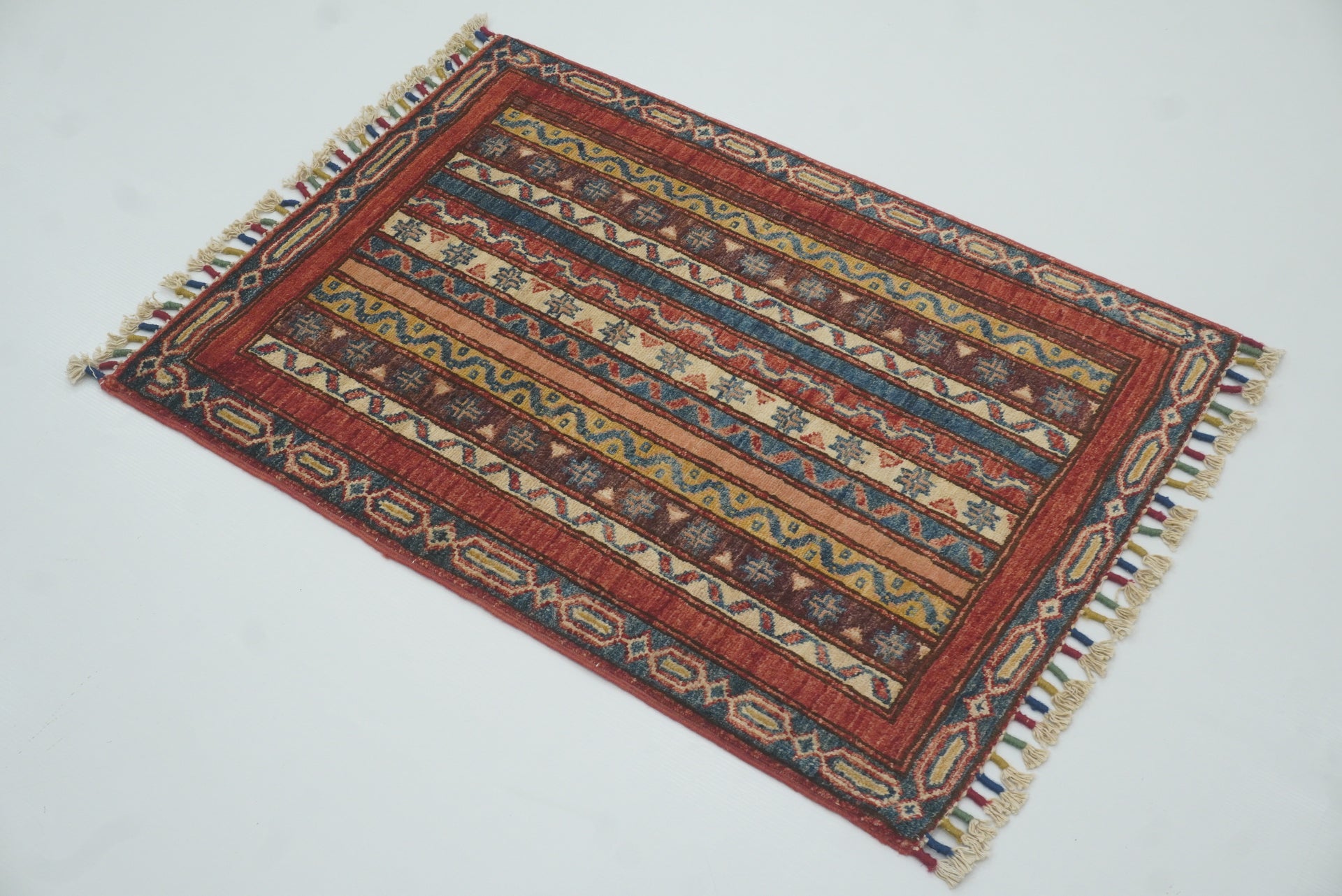 2x3 Red Turkish Hand-Knotted Wool Rug - Yildiz Rugs
