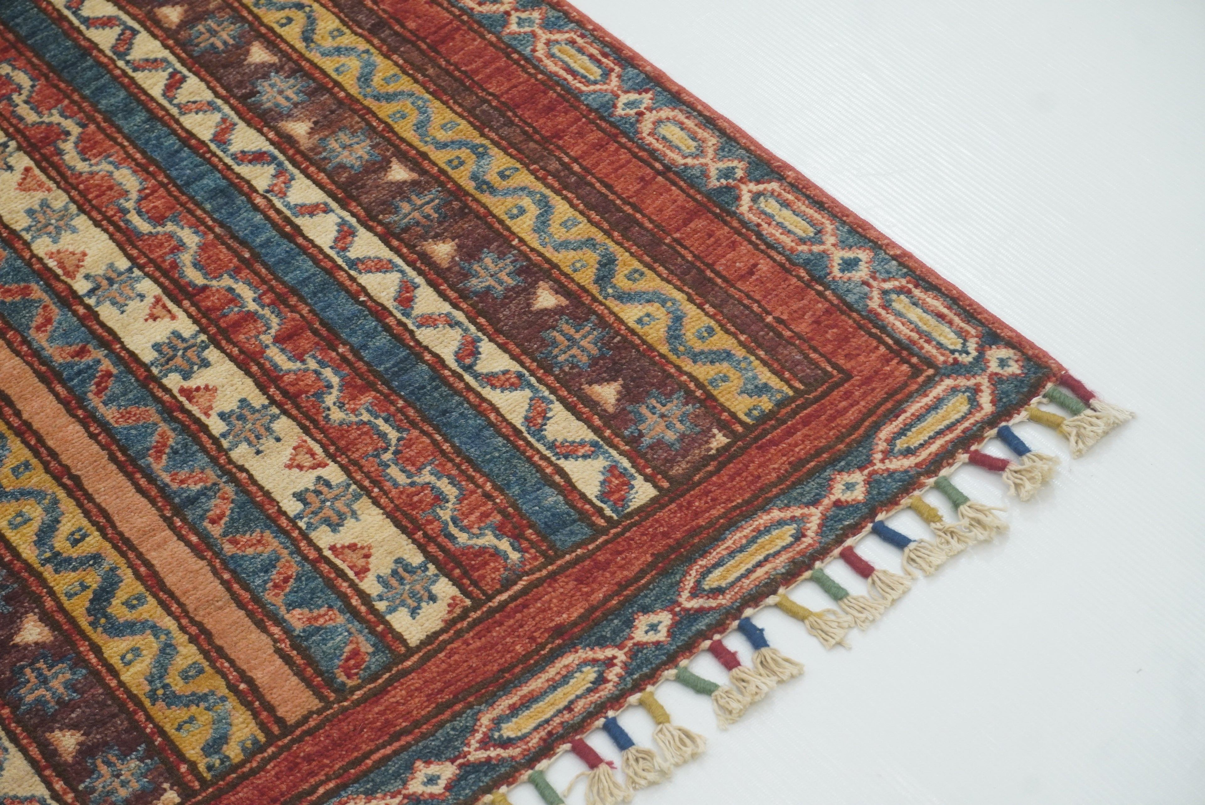 2x3 Red Turkish Hand-Knotted Wool Rug - Yildiz Rugs