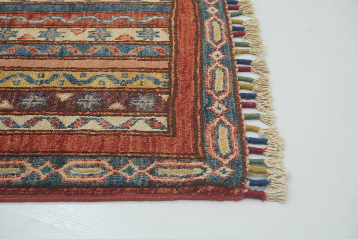 2x3 Red Turkish Hand-Knotted Wool Rug - Yildiz Rugs
