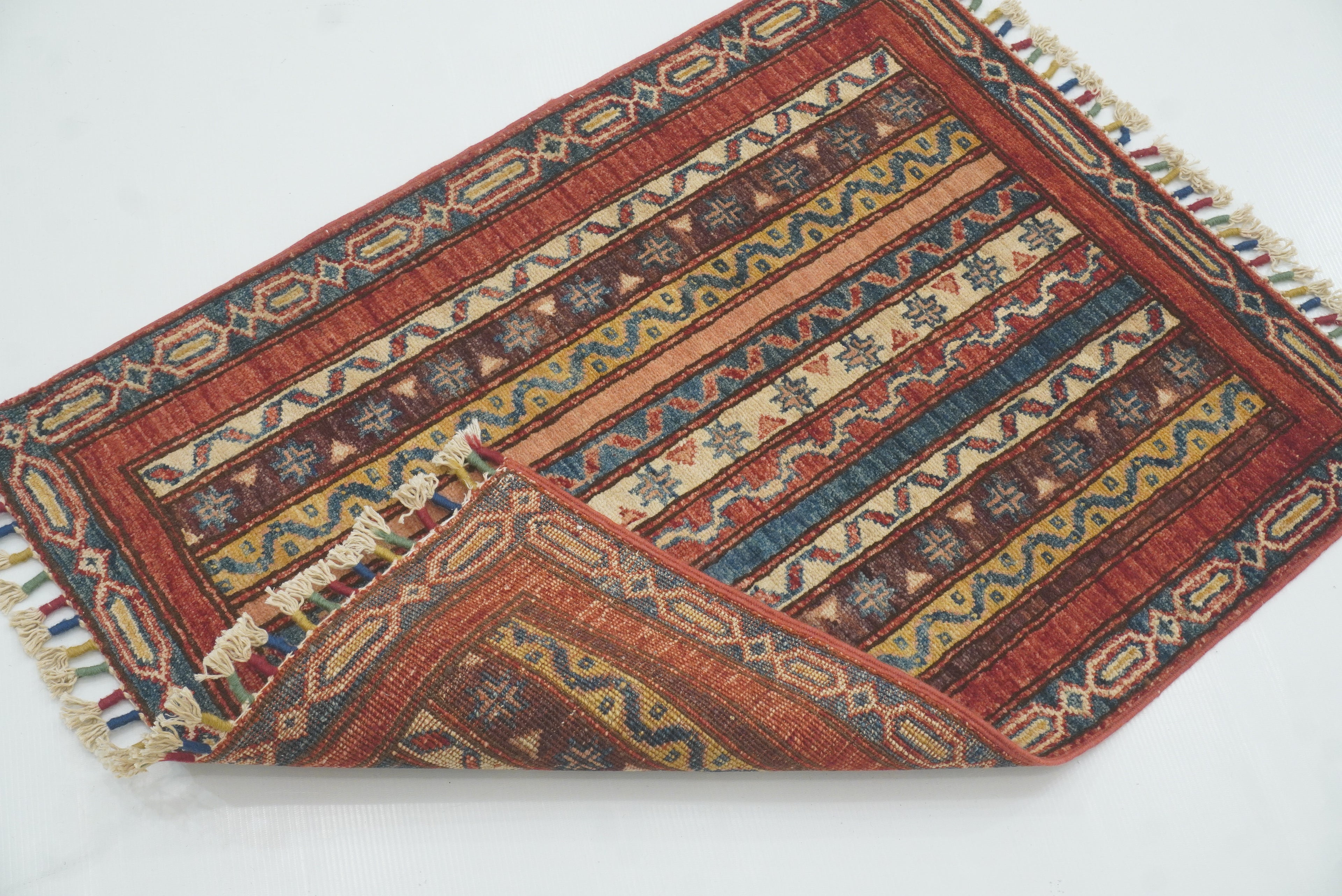 2x3 Red Turkish Hand-Knotted Wool Rug - Yildiz Rugs