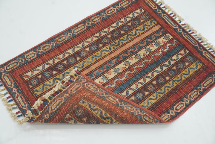 2x3 Red Turkish Hand-Knotted Wool Rug - Yildiz Rugs
