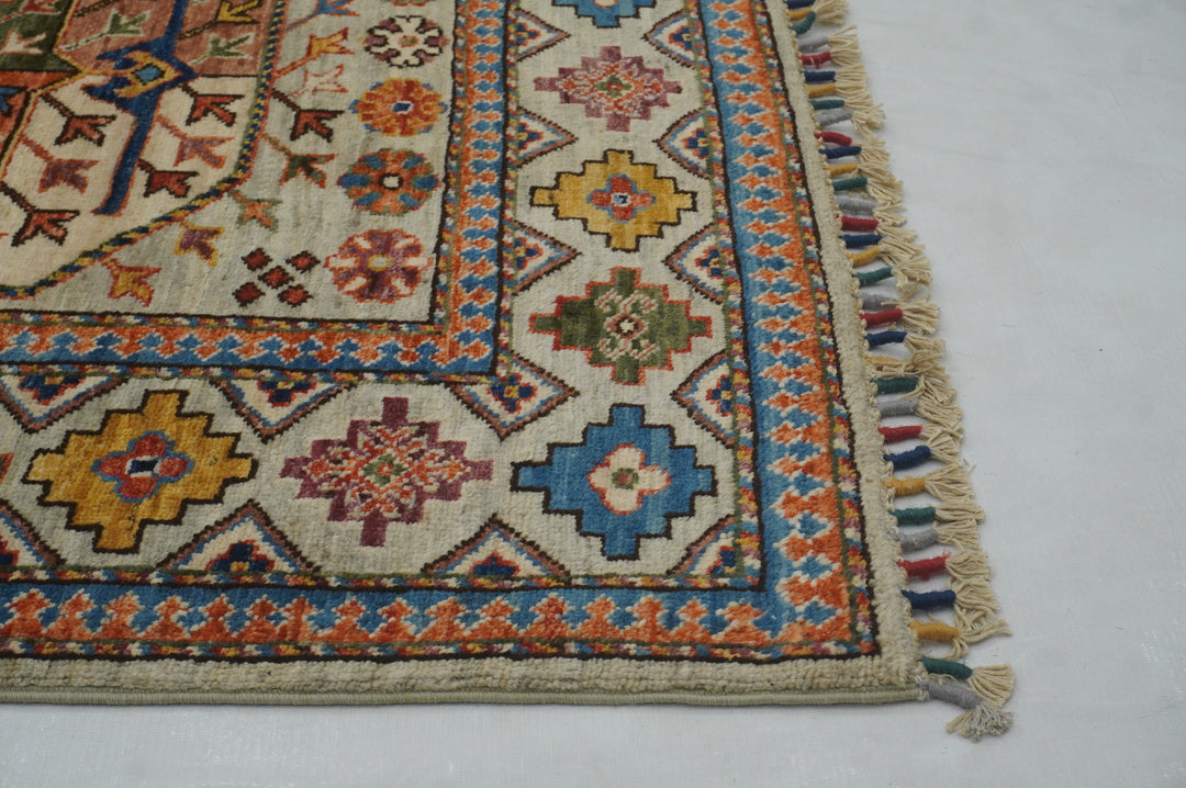 5x7 Gray Ersari Turkmen Afghan Tribal Rug