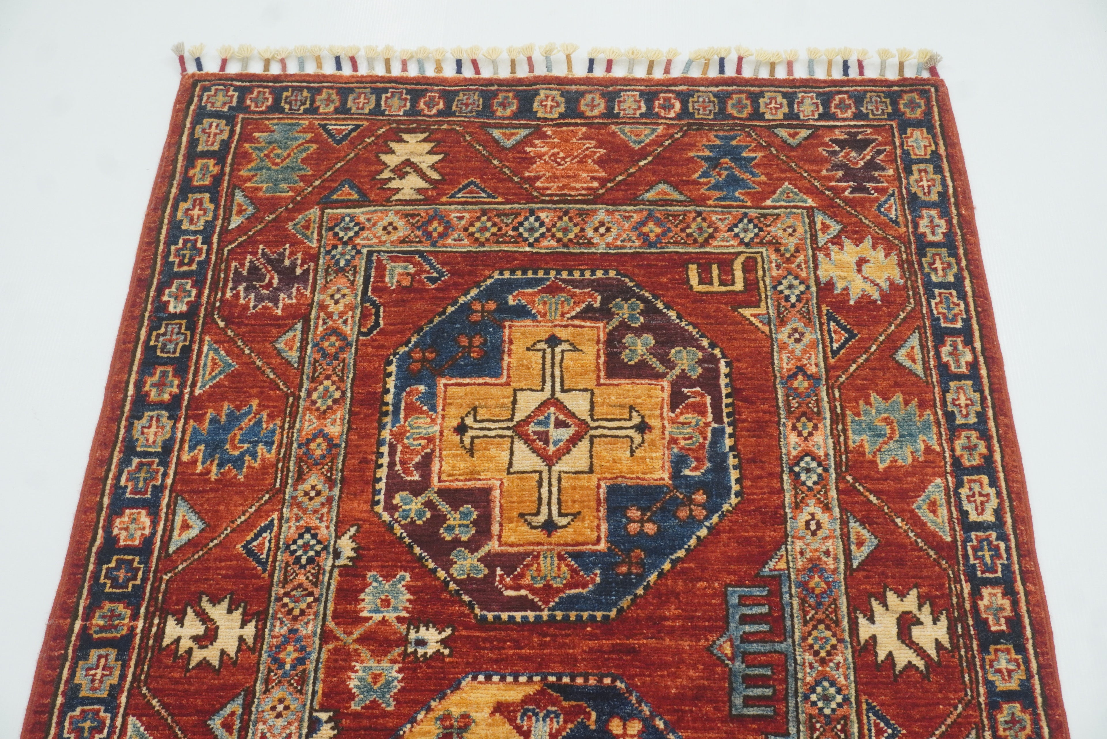 2'10"x4'6" Red Ersari Hand Knotted Afghan Wool Oriental Rug - Yildiz Rugs