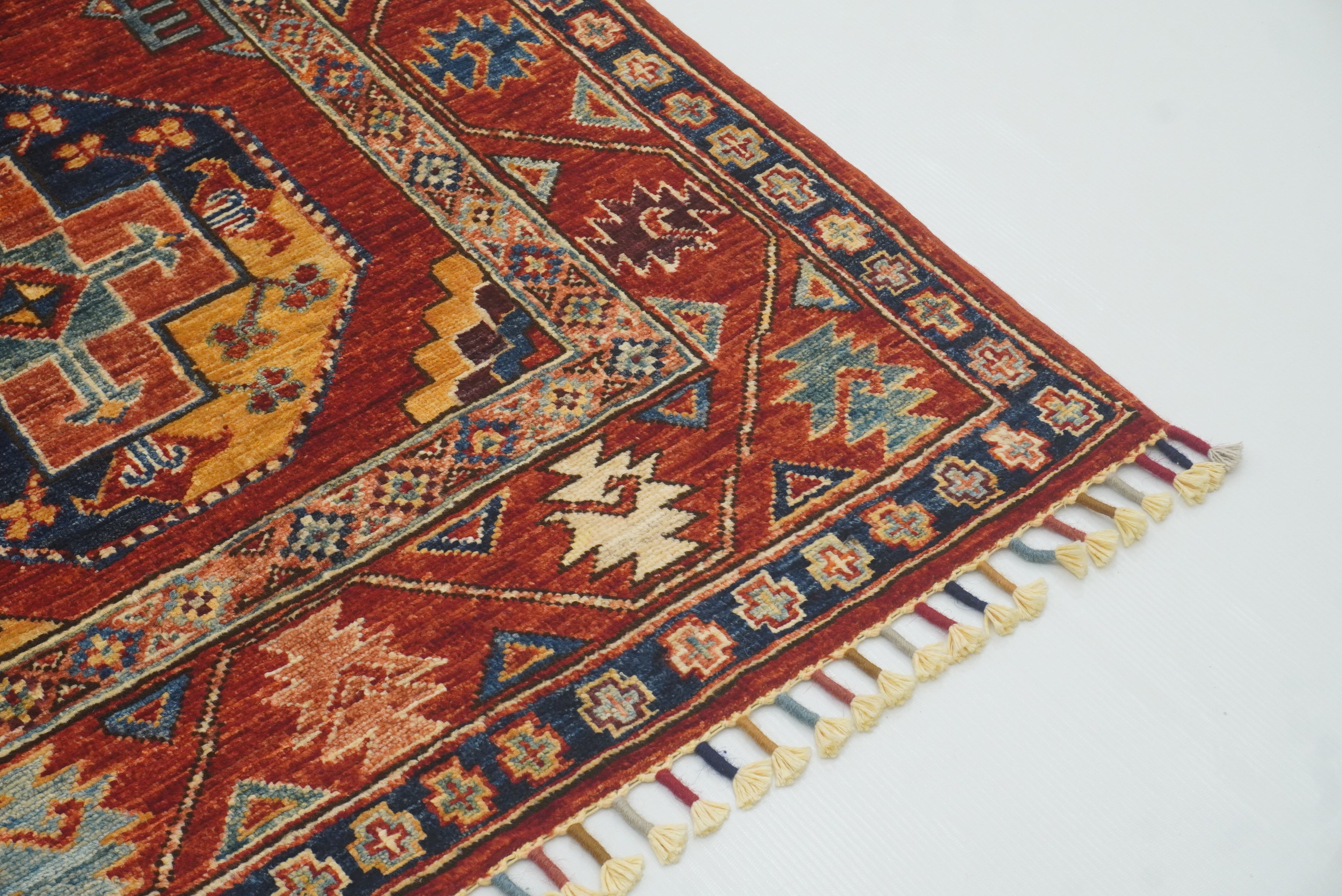 2'10"x4'6" Red Ersari Hand Knotted Afghan Wool Oriental Rug - Yildiz Rugs
