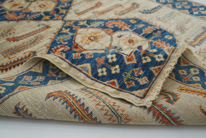 4x18 Gray Heriz Afghan Hand Knotted Wide Runner Rug - Yildiz Rugs