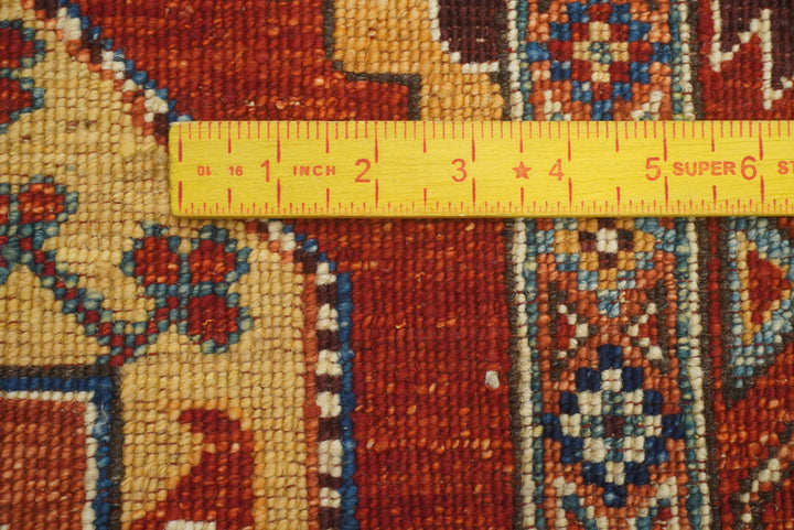2'10"x4'6" Red Ersari Hand Knotted Afghan Wool Oriental Rug - Yildiz Rugs