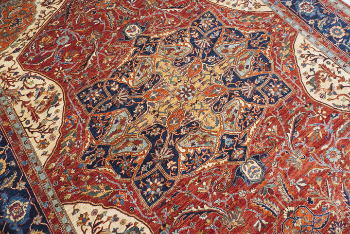 9x12 Red Serapi Afghan Hand Knotted Oriental Rug - Yildiz Rugs