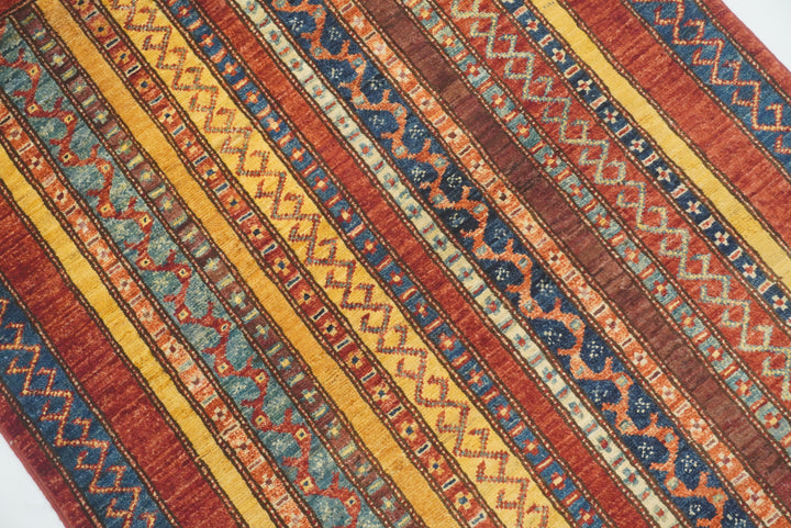 3x4 Red Turkish Style Hand knotted Wool Rug - Yildiz Rugs
