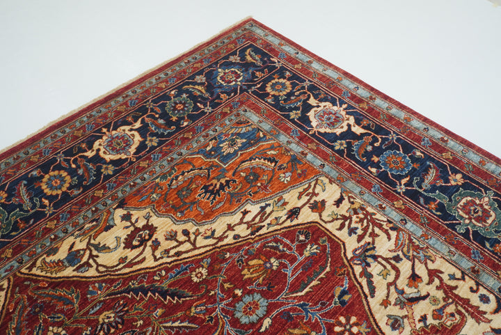 9x12 Red Serapi Afghan Hand Knotted Oriental Rug - Yildiz Rugs