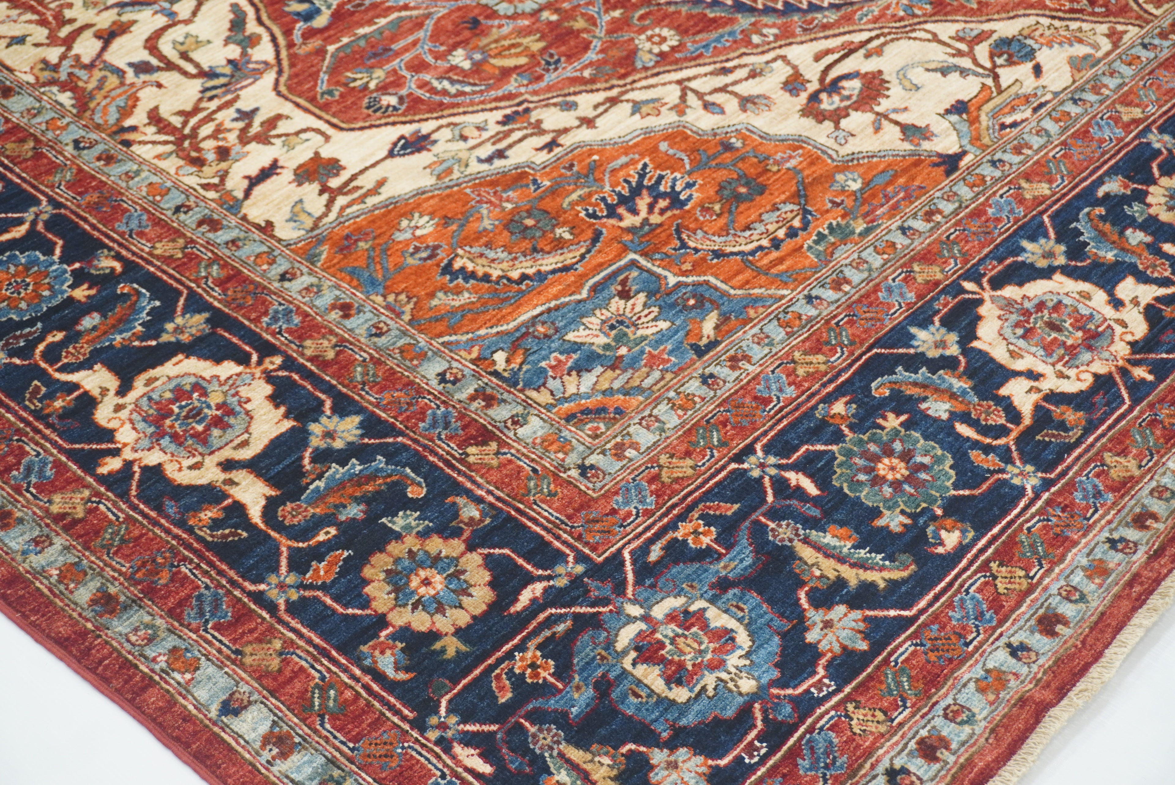 9x12 Red Serapi Afghan Hand Knotted Oriental Rug - Yildiz Rugs