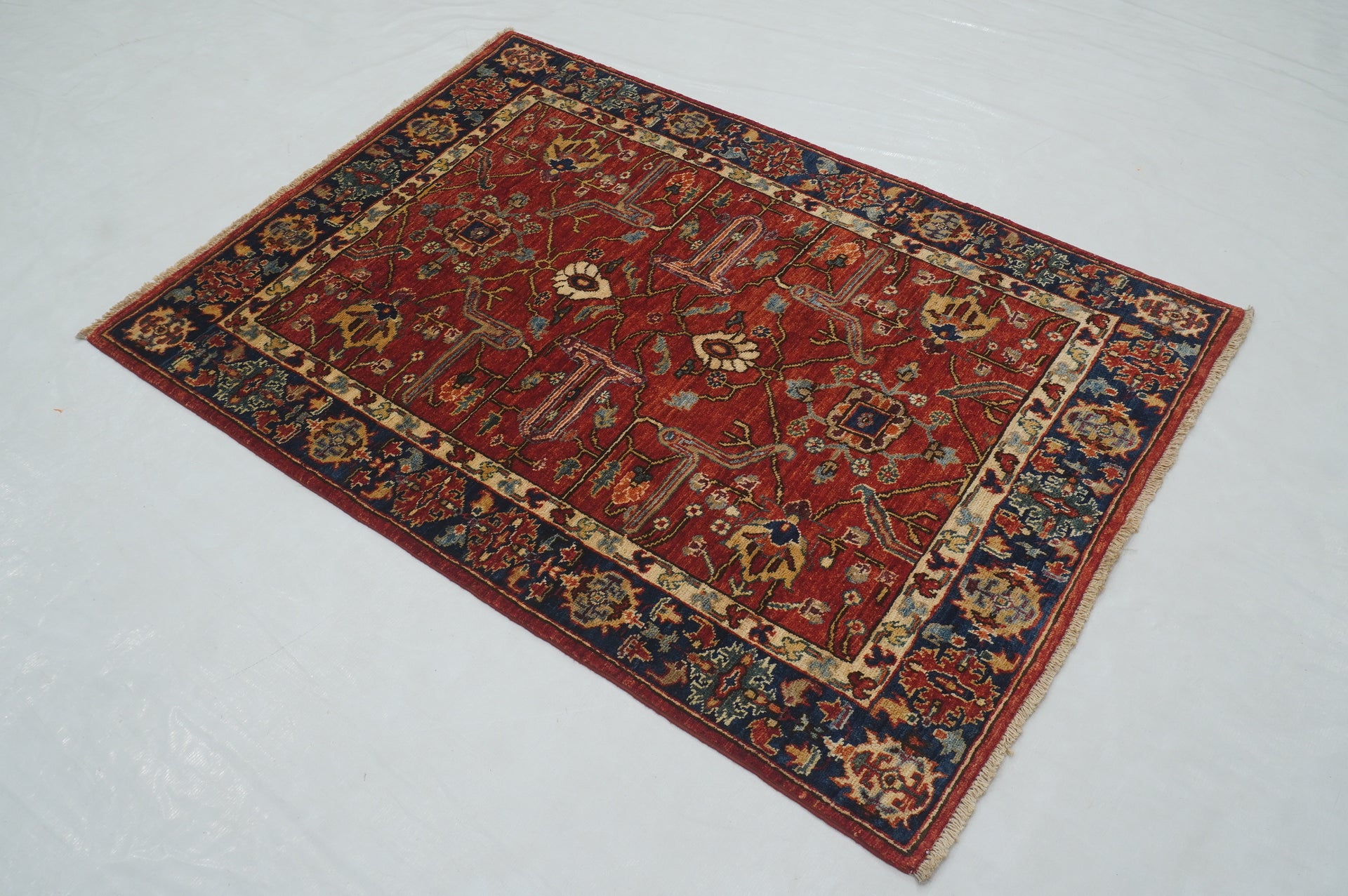 3x5 Red Bidjar Afghan Hand knotted Oriental Rug