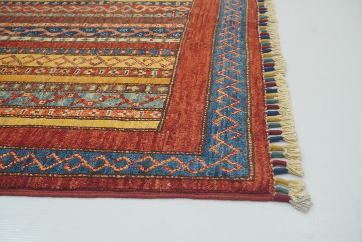 3x4 Red Turkish Style Hand knotted Wool Rug - Yildiz Rugs