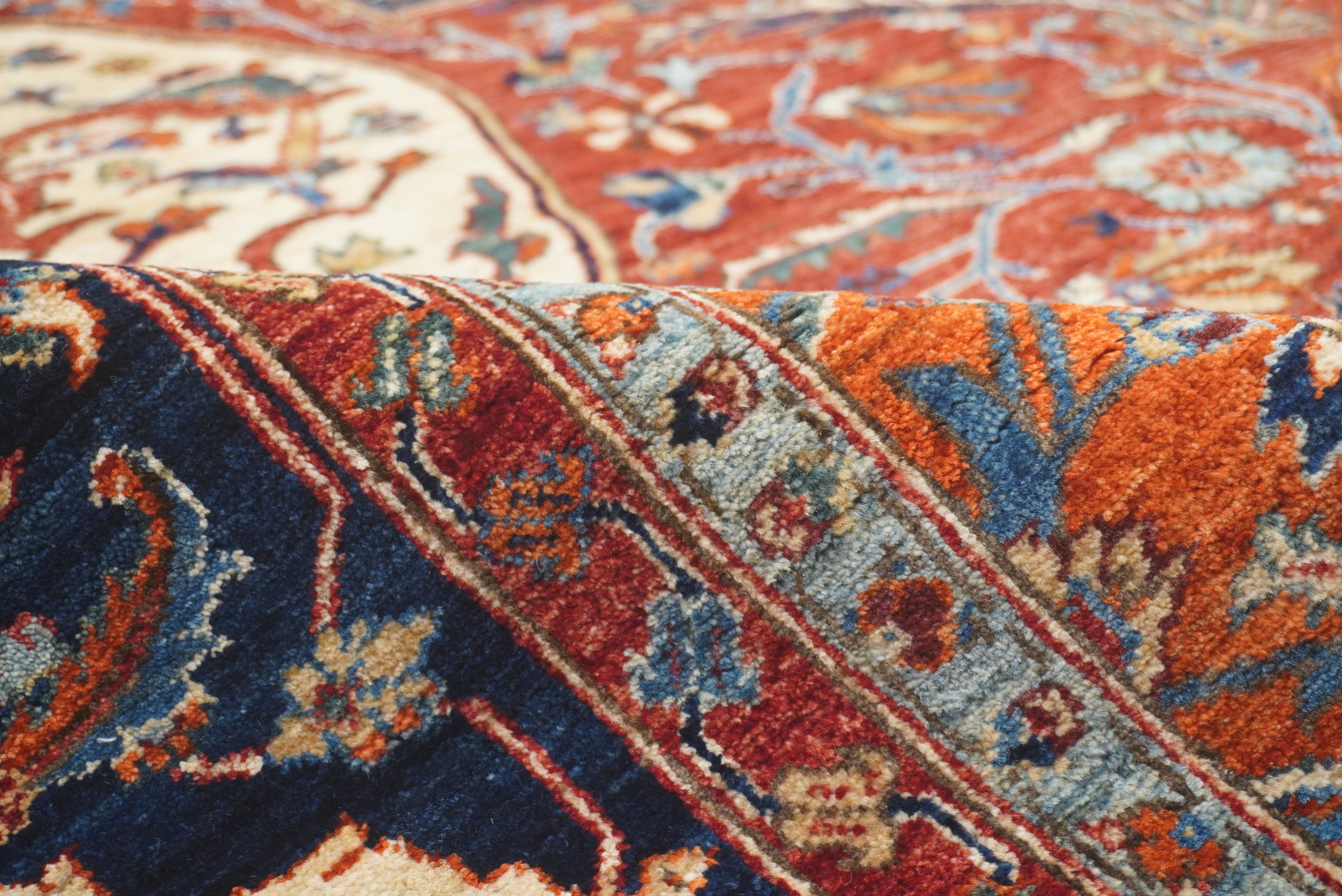 9x12 Red Serapi Afghan Hand Knotted Oriental Rug - Yildiz Rugs