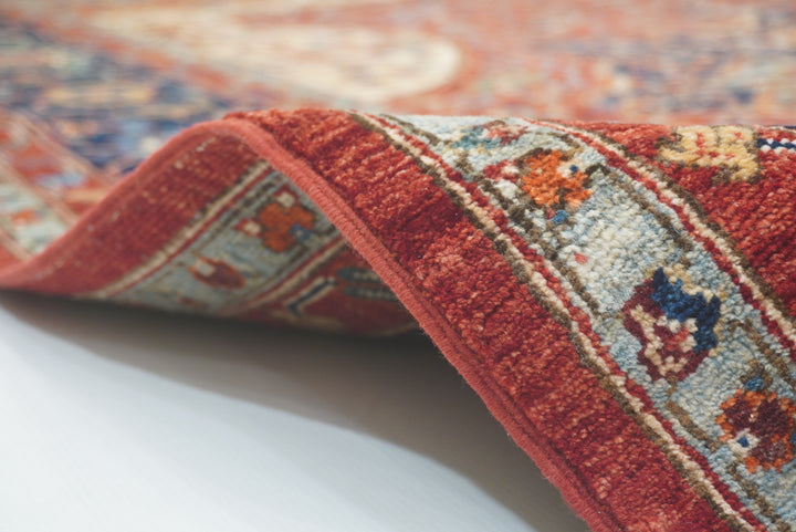 9x12 Red Serapi Afghan Hand Knotted Oriental Rug - Yildiz Rugs