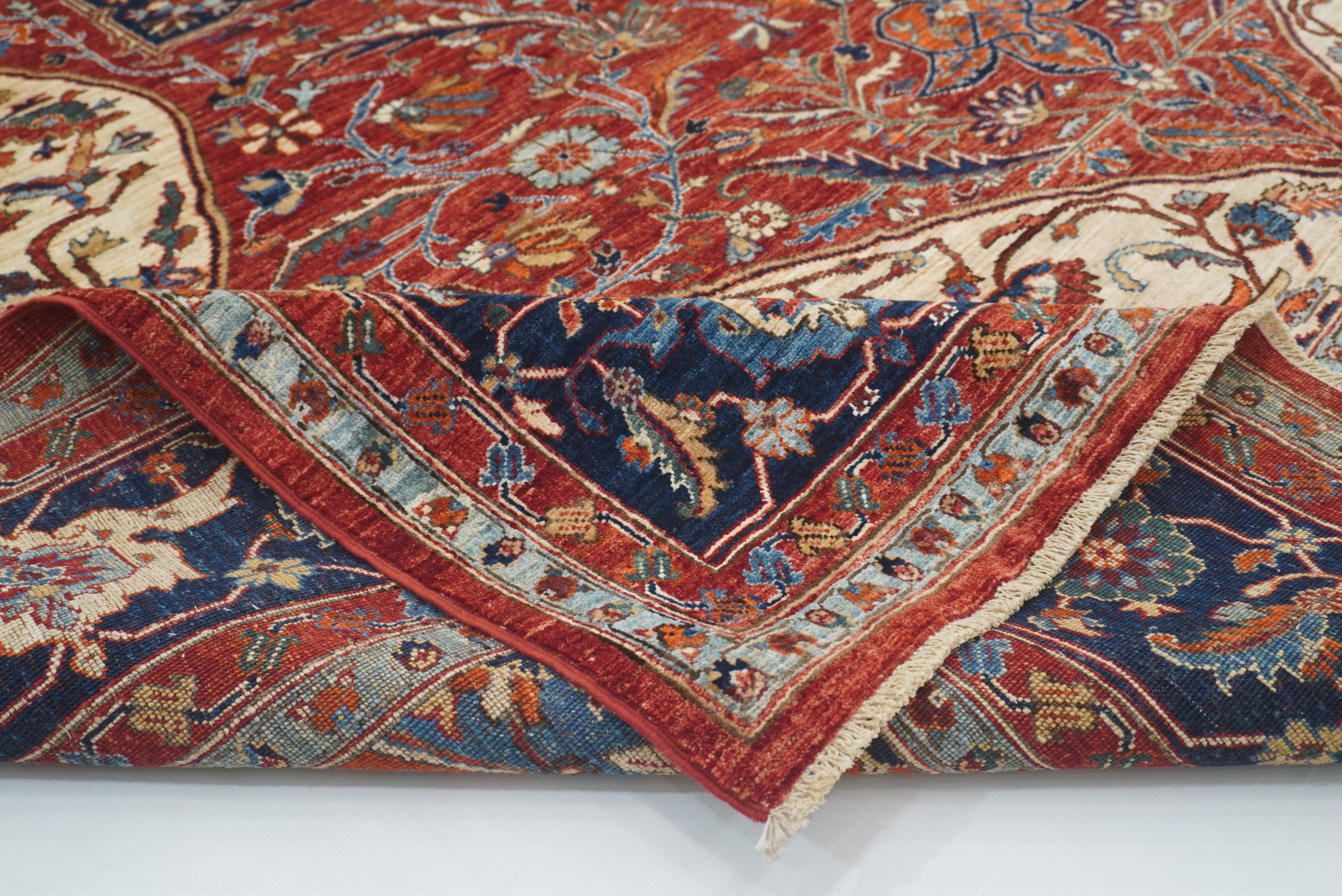 9x12 Red Serapi Afghan Hand Knotted Oriental Rug - Yildiz Rugs