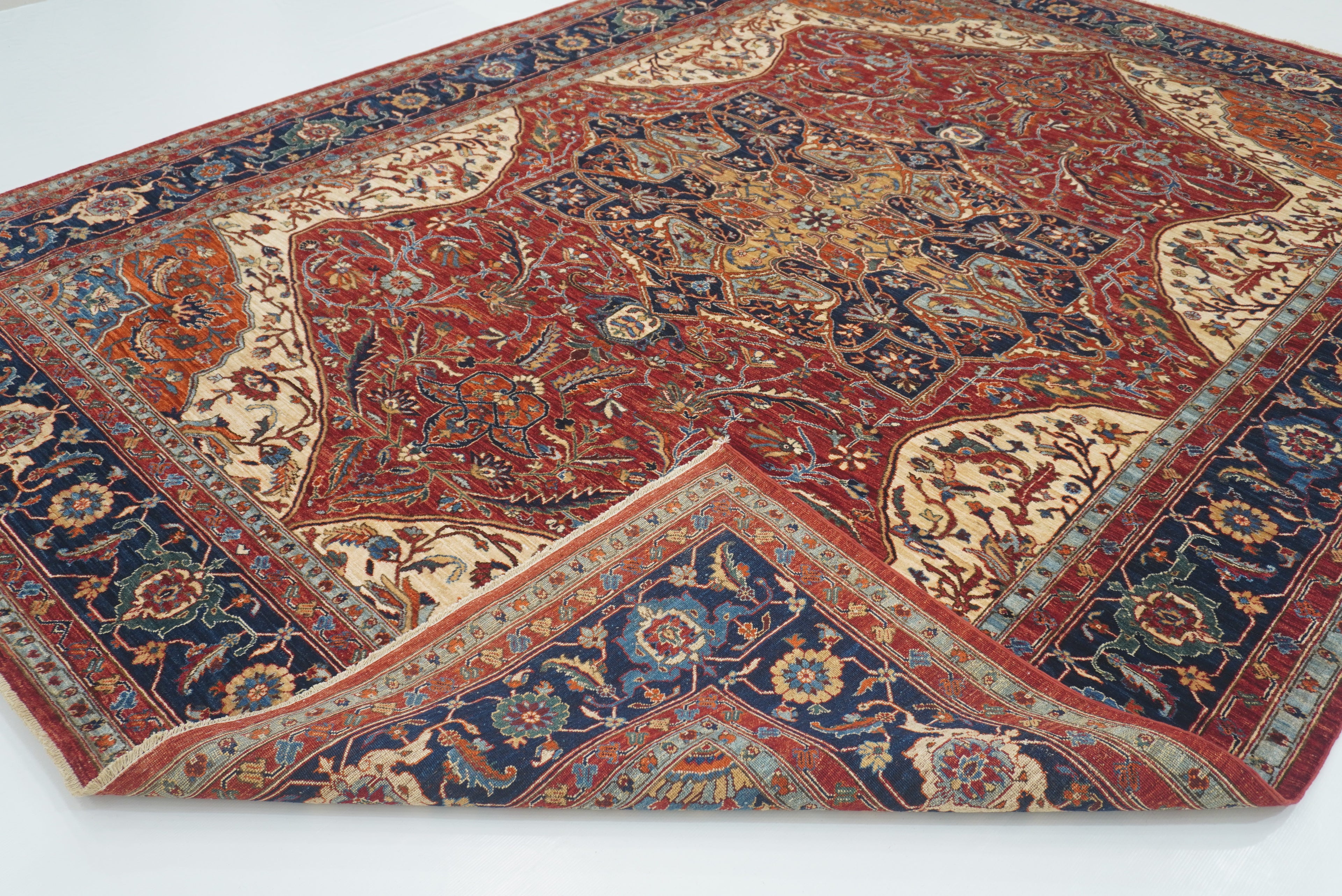 9x12 Red Serapi Afghan Hand Knotted Oriental Rug - Yildiz Rugs