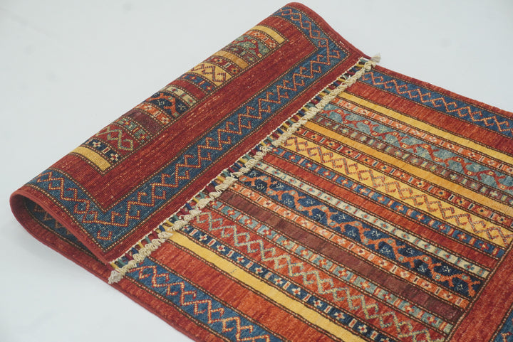 3x4 Red Turkish Style Hand knotted Wool Rug - Yildiz Rugs