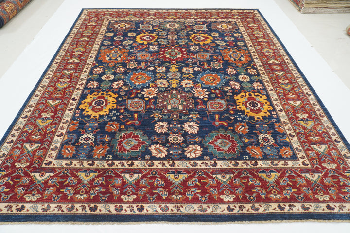 8x10 Navy Blue Bidjar Afghan Hand knotted Oriental Rug - Yildiz Rugs