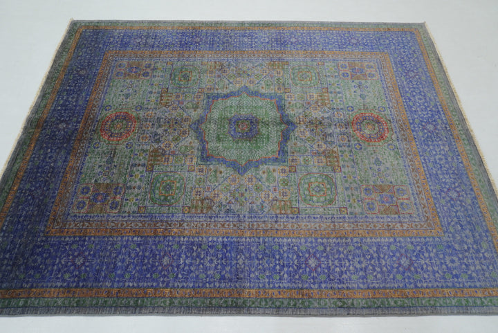 5x7 Blueish Gray Mamluk Hand knotted Turkish Rug