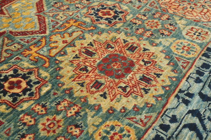 3x5 Green Mamluk Turkish Hand knotted Rug - Yildiz Rugs