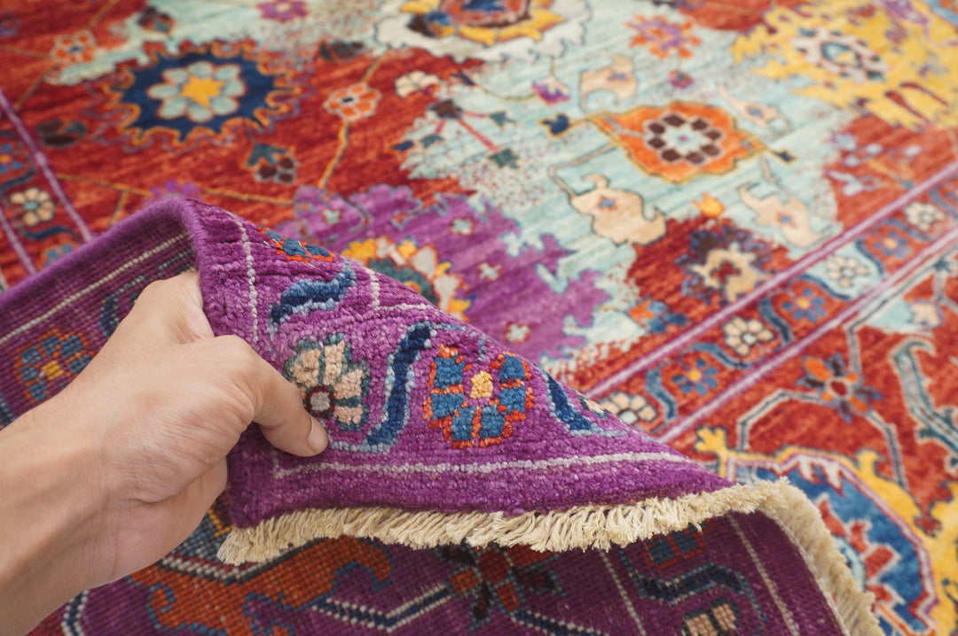 8x10 Red Modern Bidjar Oriental Afghan Hand knotted Rug