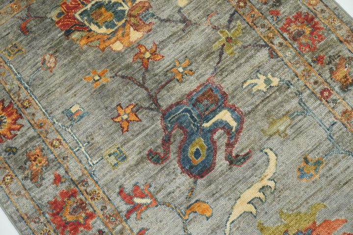 3x4 Gray Waziri Afghan Hand knotted Oriental Rug - Yildiz Rugs